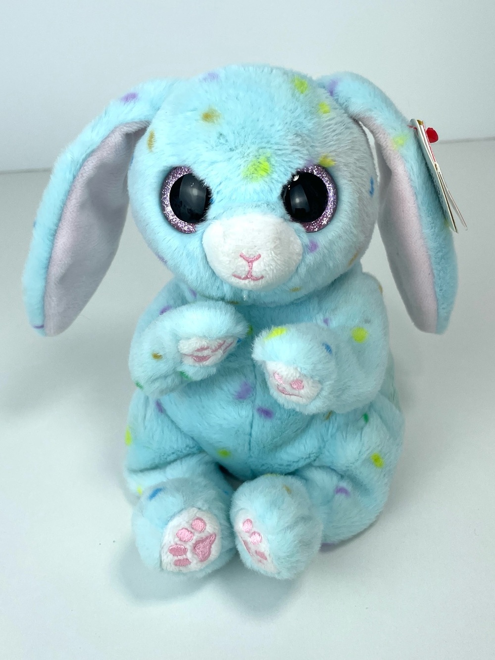 Ty Beanie Bellies Skippy the Blue Easter Bunny Rabbit Plush